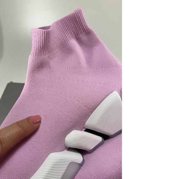 women's Recycled pink Knit Speed 2.0 Stretch Sock Sneakers E604 - Picture 8 of 12